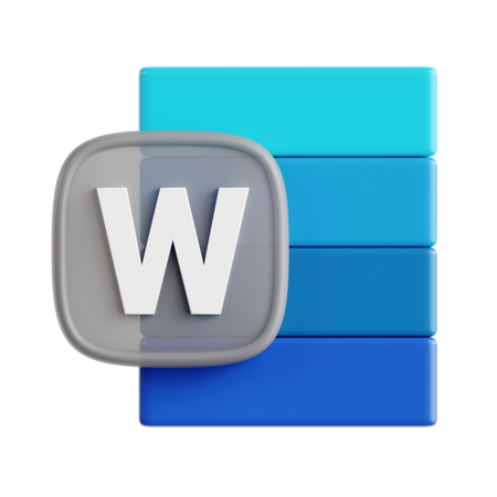 Free Microsoft Word  3D Icon