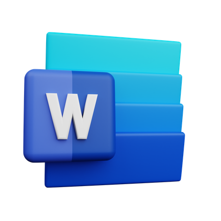 Free Microsoft Word  3D Icon