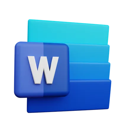 Free Microsoft Word  3D Icon