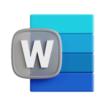 Free Microsoft Word  3D Icon
