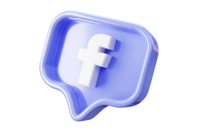 Free Redes sociais facebook  3D Icon