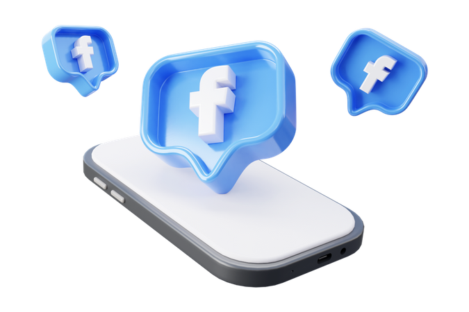 Free Marketing nas redes sociais facebook  3D Icon