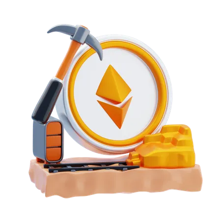 Free Mineração de etherium  3D Icon