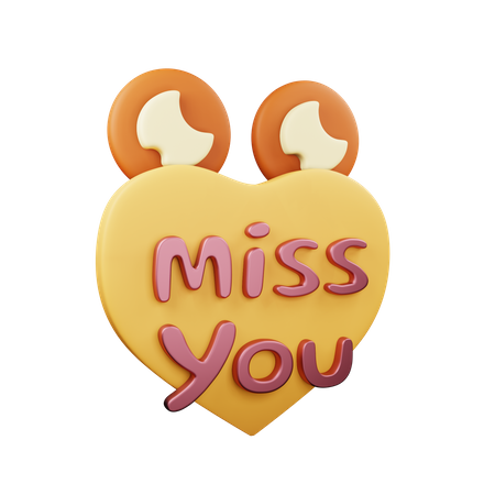 Free Miss You  3D Illustration