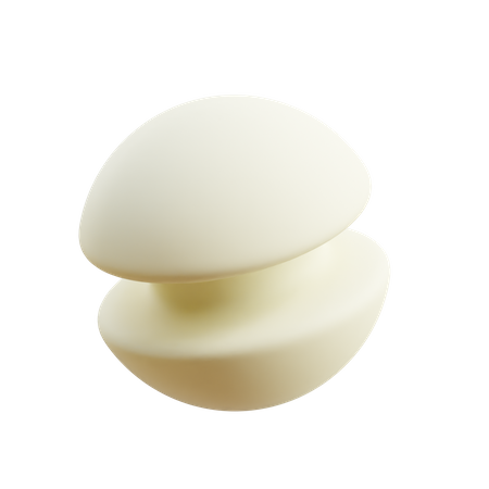 Free Mitte geschnittene Kugel  3D Icon