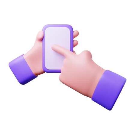 Free Mobile In Hand 3D Illustration
