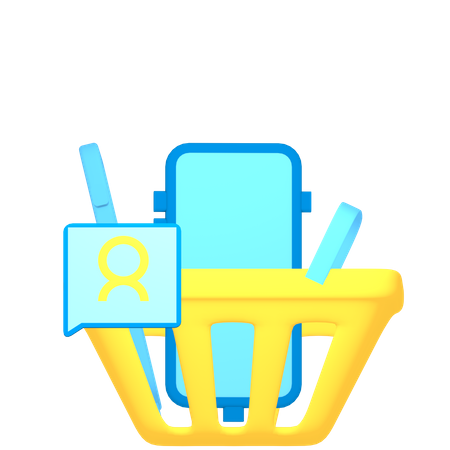 Free Mobile Shopping  3D Icon