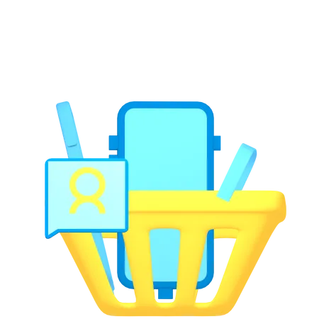Free Mobile Shopping  3D Icon