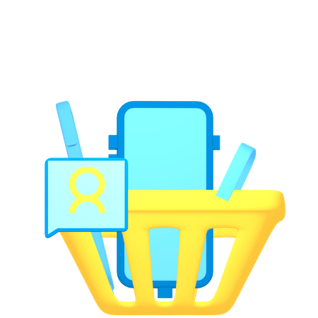 Free Mobiles Einkaufen  3D Icon