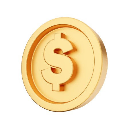Free Moeda de dólar  3D Icon