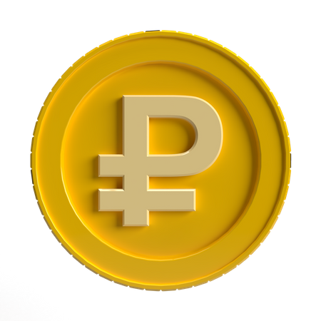Free Moeda de rublo  3D Icon