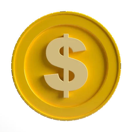 Free Moeda de dólar  3D Icon