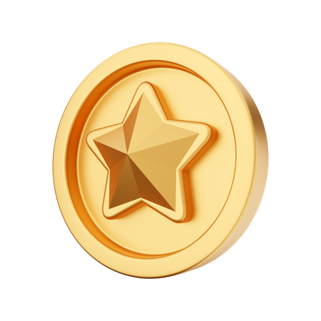 Free Moeda estrela  3D Icon