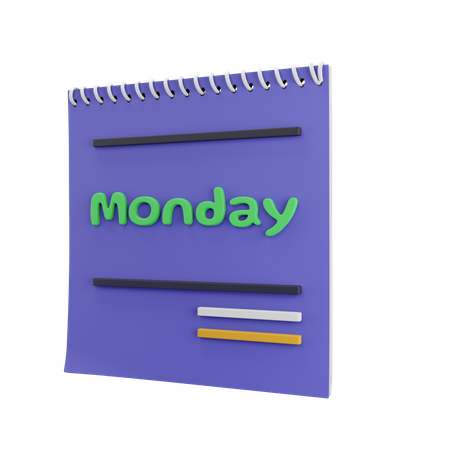Free Monday  3D Icon