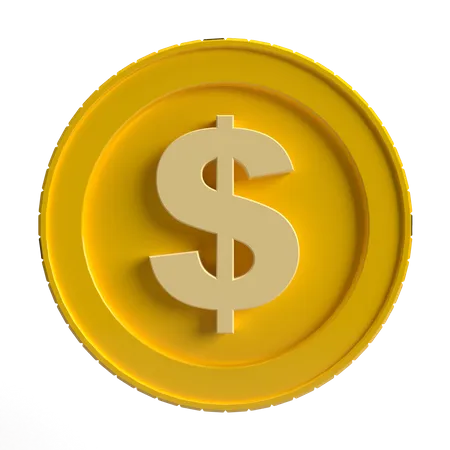 Free Moneda de dólar  3D Icon