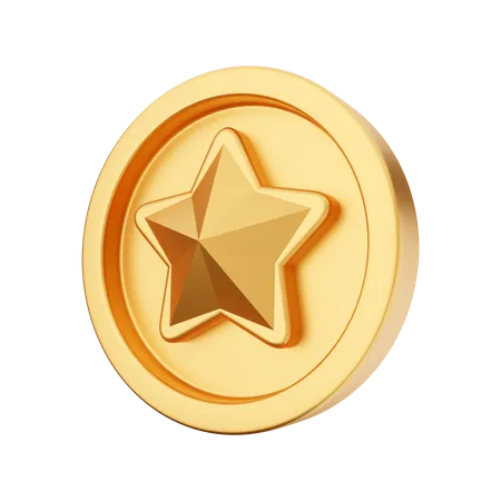 Free Moneda estrella  3D Illustration