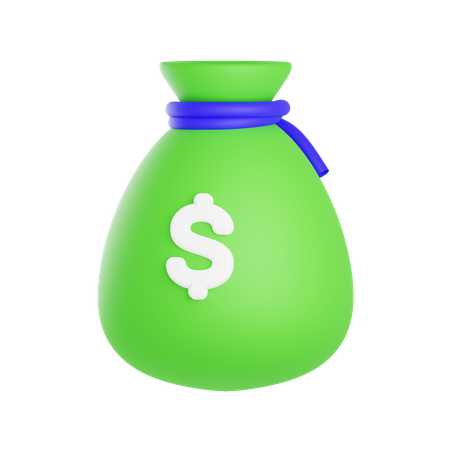 Free Money Bag  3D Icon