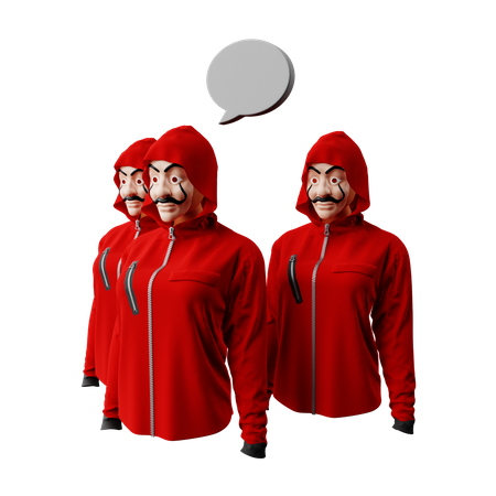 Free Money Heist People  3D Icon
