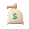 3d money sack logo