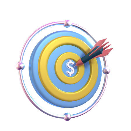 Free Money Target  3D Icon