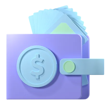Free Money Wallet 3D Icon