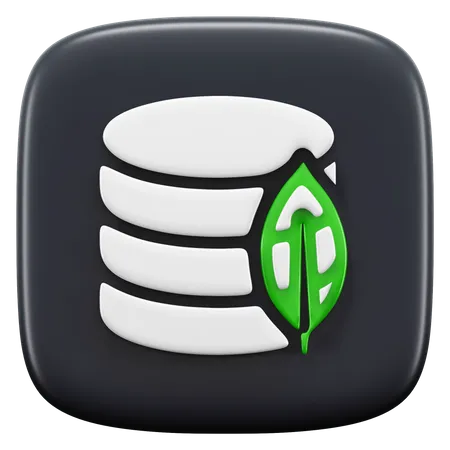 Free Logo Representing Mongo DB A Source Available Cross Platform Document Oriented Database Program 3D Icon
