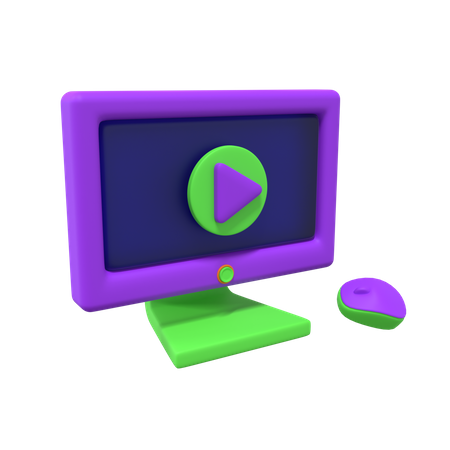 Free Monitor  3D Icon