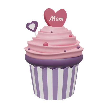 Free Mothers Day Cupcake  3D Icon