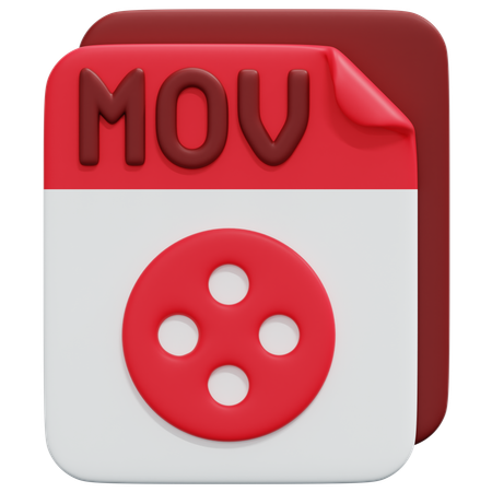 Free Mov File  3D Icon