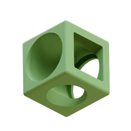 Free Boolescher Würfel mit mehreren Formen  3D Icon