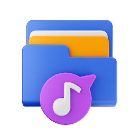 Free Music Folder  3D Icon