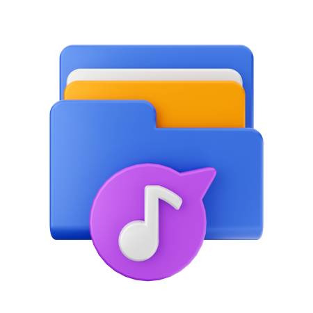 Free Music Folder  3D Icon