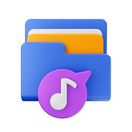 Free Music Folder  3D Icon