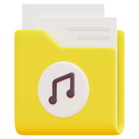 Free Music Folder  3D Icon