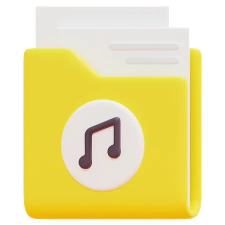 Free Music Folder  3D Icon