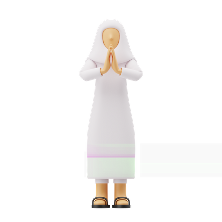 Free Muslim women apologize  3D Illustration