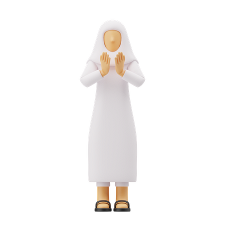 Free Muslim women pray  3D Illustration