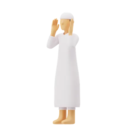 Free Muslimische Männer beten  3D Illustration