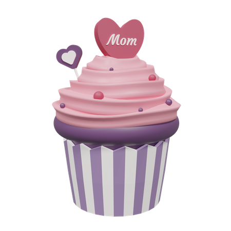 Free Cupcake zum Muttertag  3D Icon