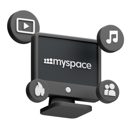 Free Myspace sur l'écran du bureau  3D Icon