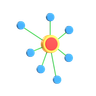 3d network graph logo