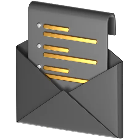 Free 3 D Icon Of A Newsletter 3D Icon