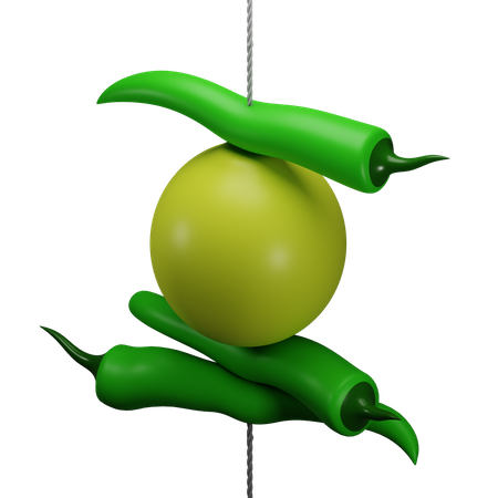 Free Nimbu mirchi  3D Illustration