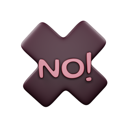 Free No  3D Icon