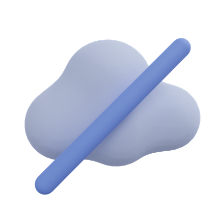 Free No Cloud  3D Icon