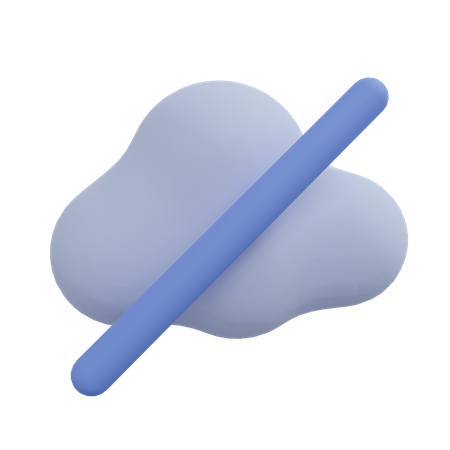 Free No Cloud  3D Icon