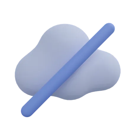 Free No Cloud  3D Icon