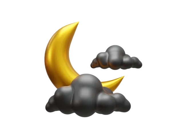 Free Noche nublada  3D Icon