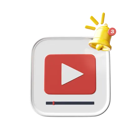 Free Notificação do youtube  3D Icon