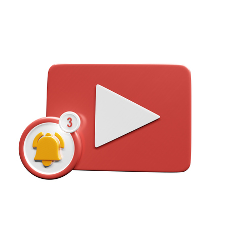 Free Notificação gratuita do youtube  3D Icon